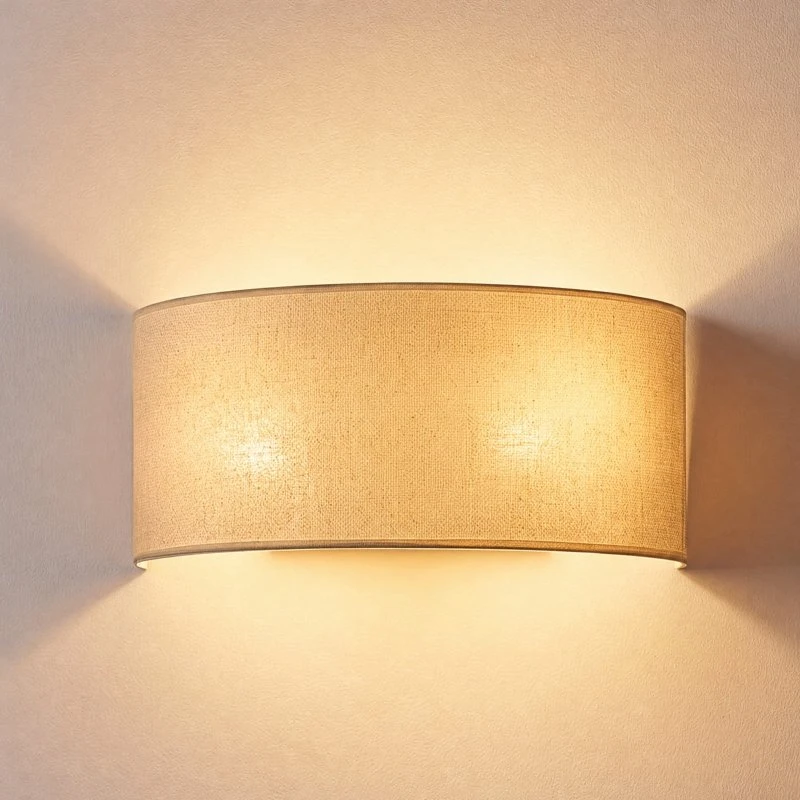 Duolla Lampa ścienna Nature kremowa, 40 cm, styl boho