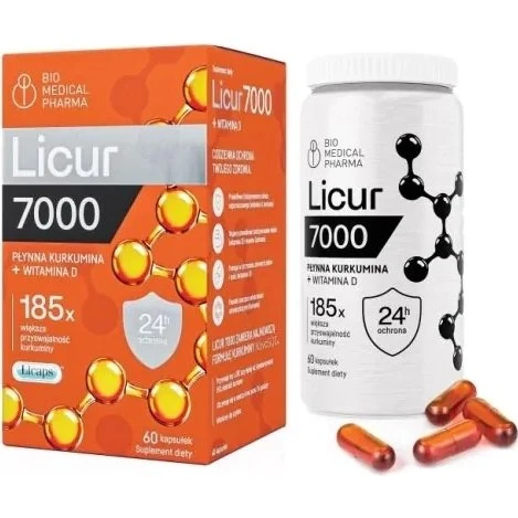Bio Medical Pharma Licur 7000 + Witamina D, 60 kapsułek