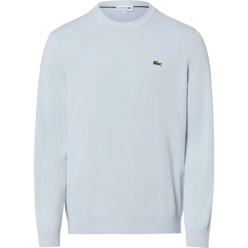 Lacoste Sweter Męski z Bawełny w Kolorze Niebieskim