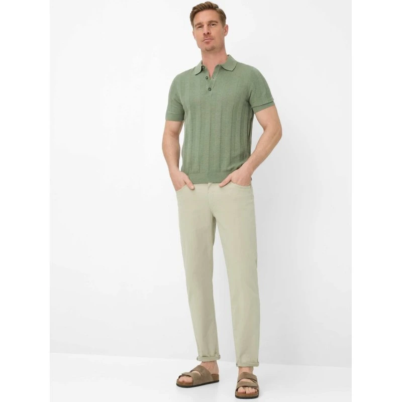 Brax Spodnie Cadiz U Straight Fit – Zielone Chino Męskie