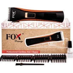 Fox Orange Bezprzewodowa maszynka do strzyżenia z nasadkami