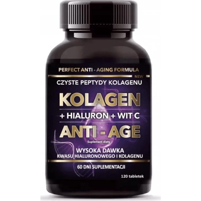 Intenson Kolagen Anti-Age + Kwas Hialuronowy + Witamina C 120 tab
