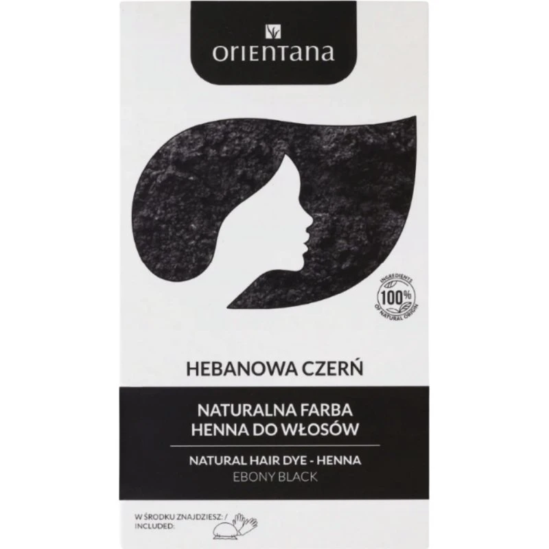 Orientana Bio Henna Hebanowa Czerń, 100 g
