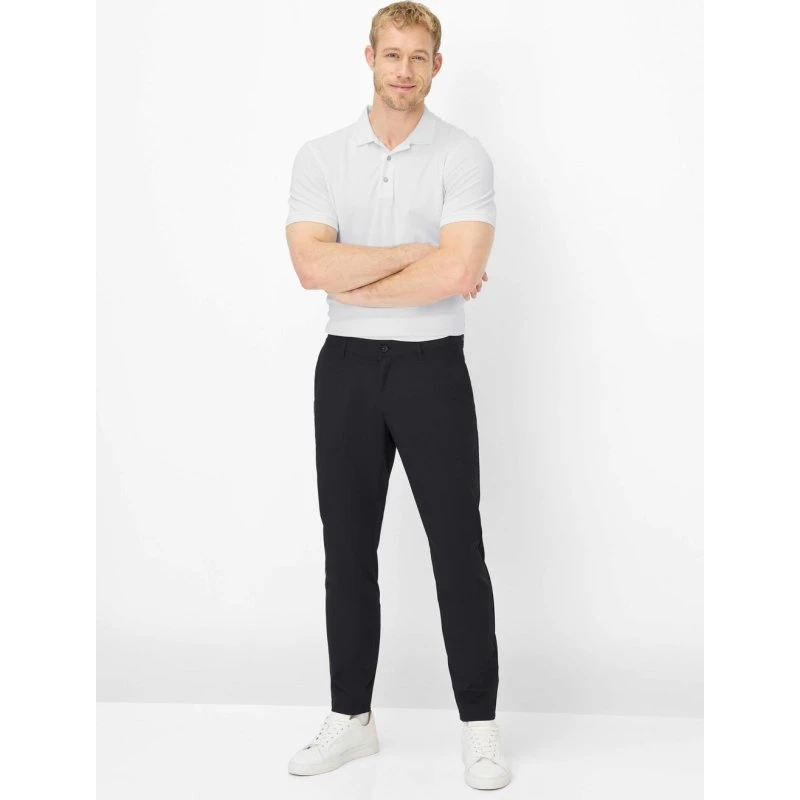 Brax Chino Phil Tapered Fit - czarne spodnie męskie