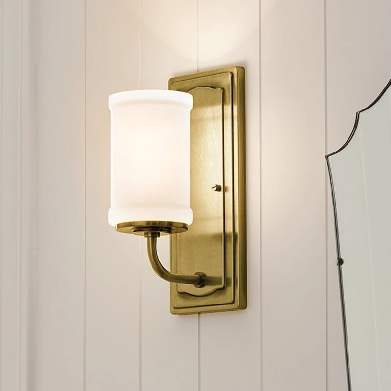 Kichler Vetivene Lampa ścienna mosiądz 31 cm IP44 G9-LED