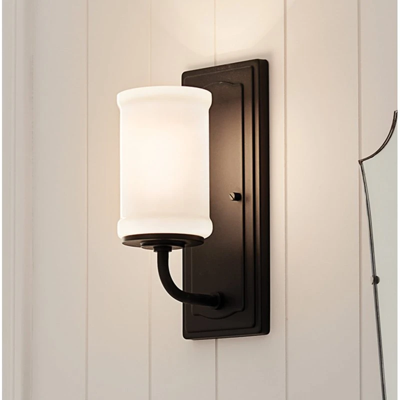 Lampa ścienna Vetivene czarna, metal, IP44, 31 cm, G9-LED