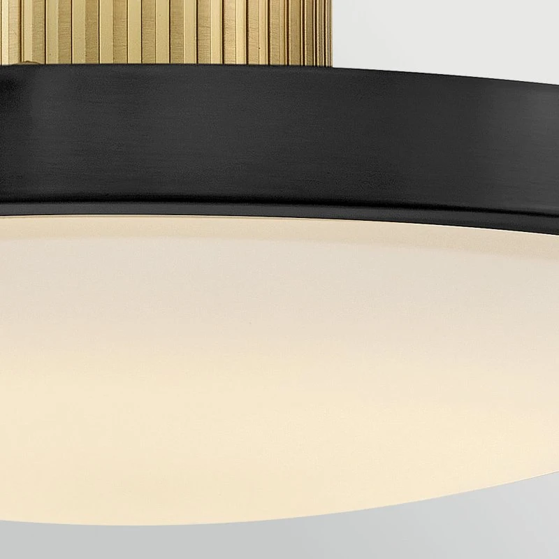 HINKLEY Lampa sufitowa LED Kieran, czarna, Ø 36 cm, CCT