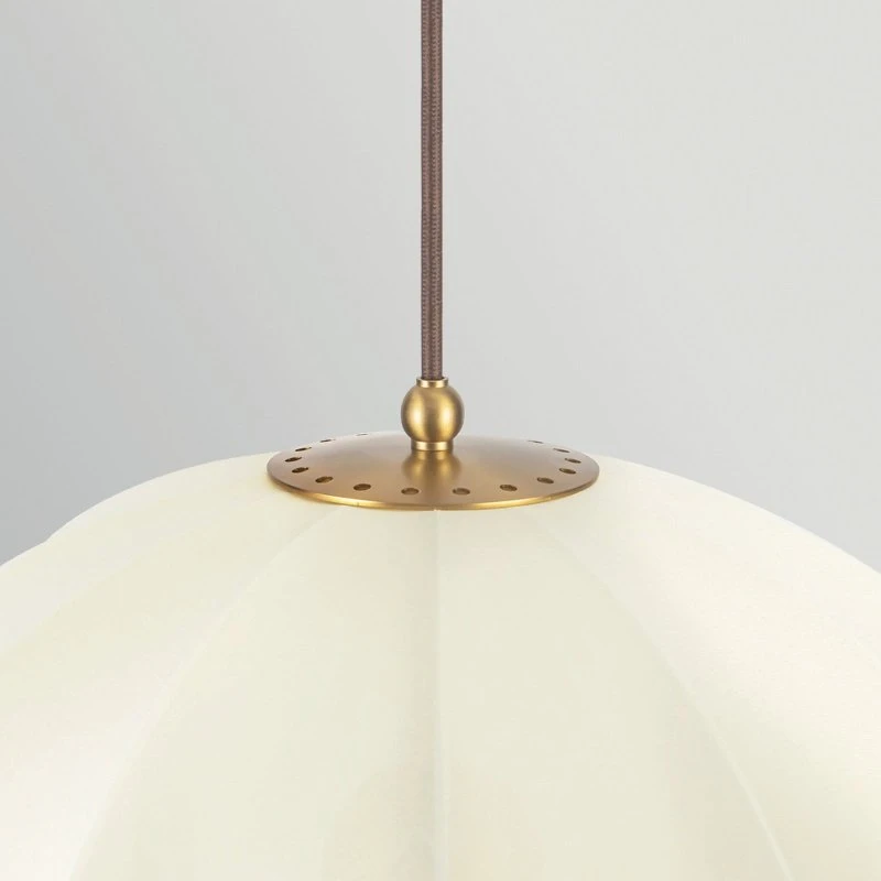 Elstead Żyrandol Crosby beżowo-złoty Ø 46 cm, 4 x E14