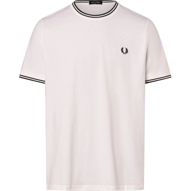 Fred Perry Koszulka męska biała, bawełniana, rozmiar L