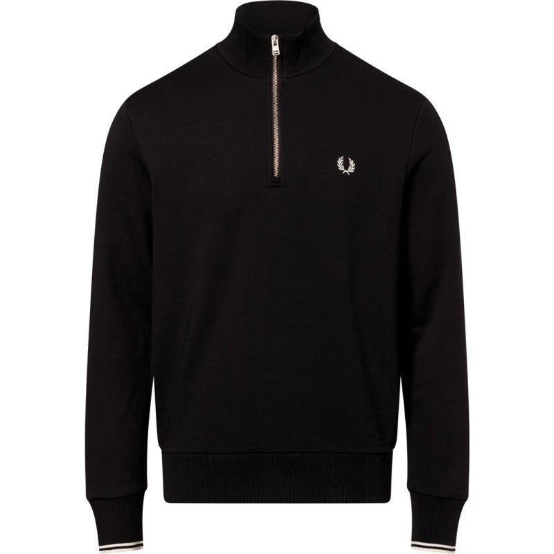 Fred Perry Bluza z Kapturem Niebieska - Bawełniana