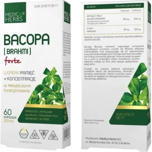 Medica Herbs Bacopa (Brahmi) Forte 60 kapsułek