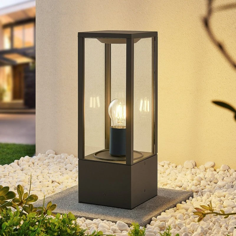 Lindby Peldar H40 Lampa ogrodowa Anthrazit/Clear