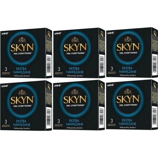 Prezerwatywy SKYN Extra Nawilżane 18 szt. (3x6 szt.)