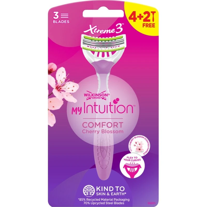 Wilkinson My Intuition Xtreme3 Comfort Cherry Blossom, 6 szt.