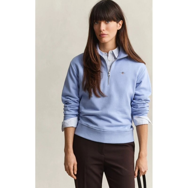Gant Bluza Dresowa Troyer Shield Lila