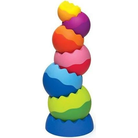 Fat Brain Toys Tobbles Neon – kolorowe kule układanka 6 szt.