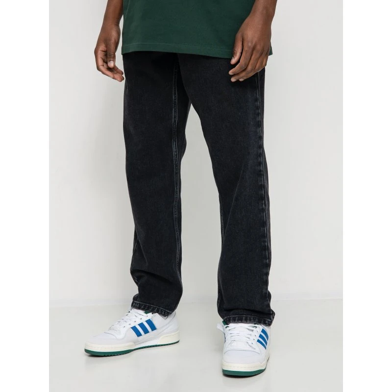 Carhartt WIP Newel Pant Black Stone Washed 100% Bawełna