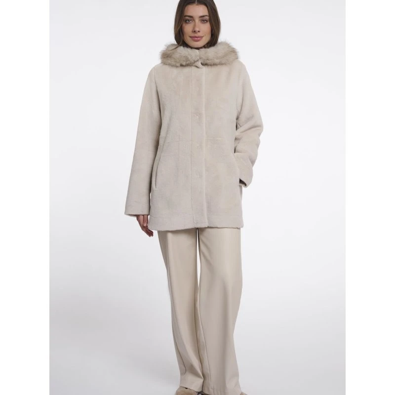 Rino & Pelle Kurtka ze sztucznego futra Mans beige