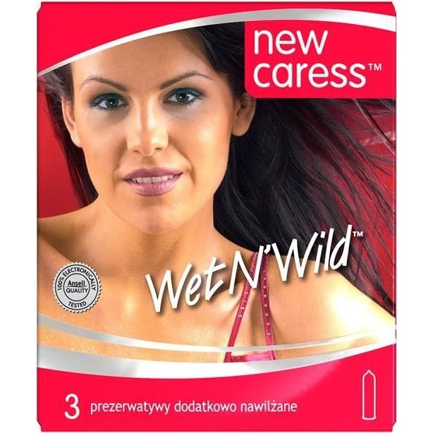 New Caress Wet N'Wild prezerwatywy lateksowe 3 szt.