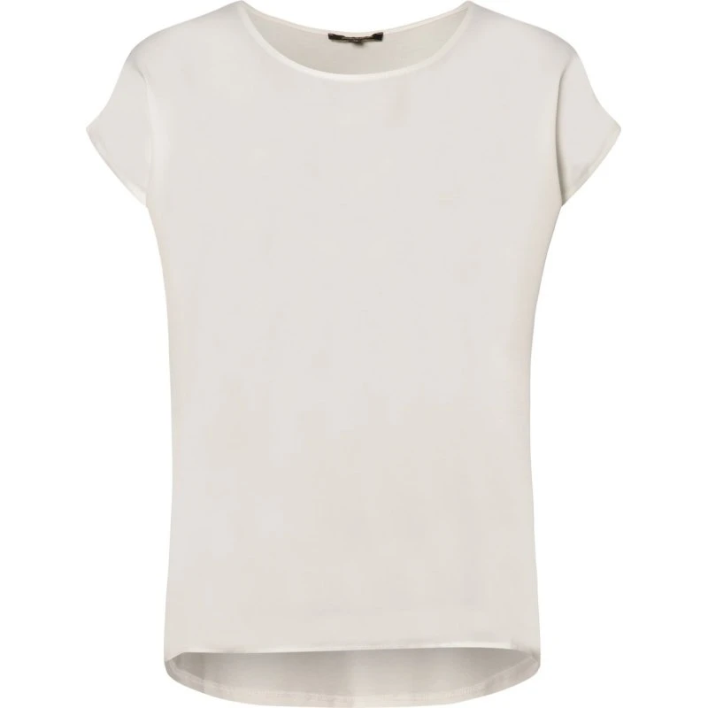 More & More T-shirt z satyny i dżerseju, biały