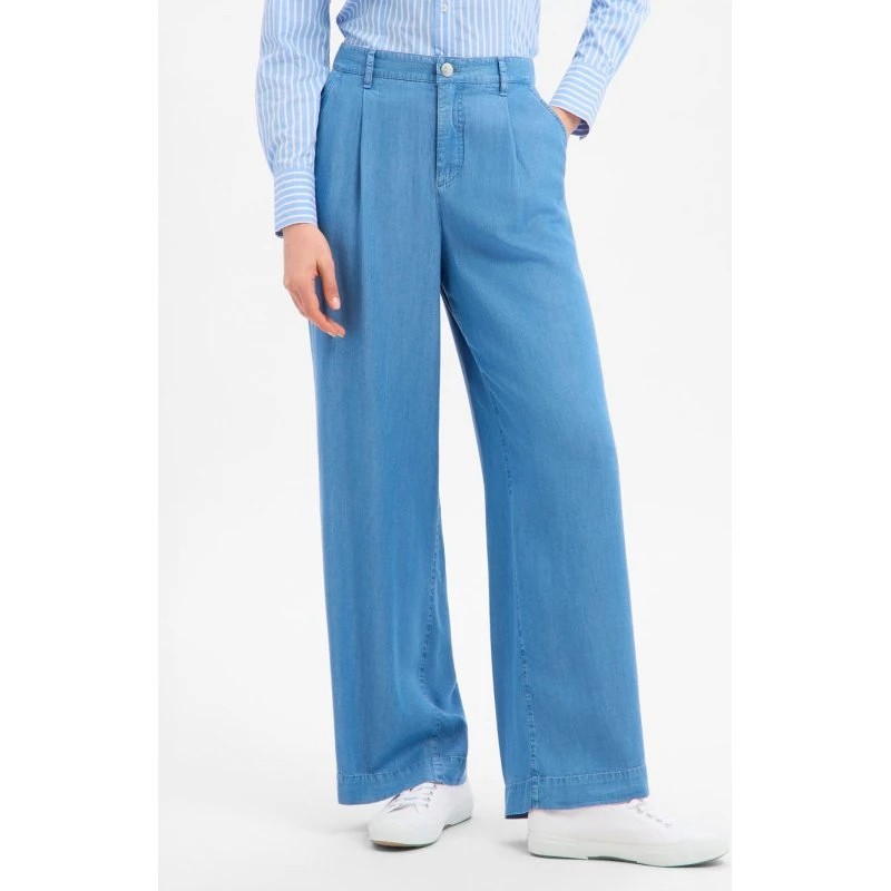Marc Cain Spodnie Marlene Wichita w stylu jeansowym, niebieskie