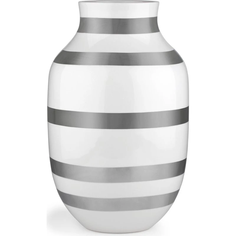 Kähler Omaggio Wazon 30 cm Srebrny