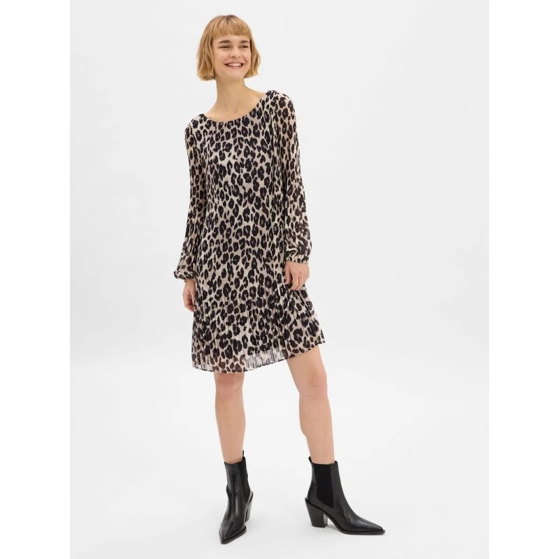 s.Oliver BLACK LABEL Sukienka Plisowana w Panterkę, Rozmiar 34