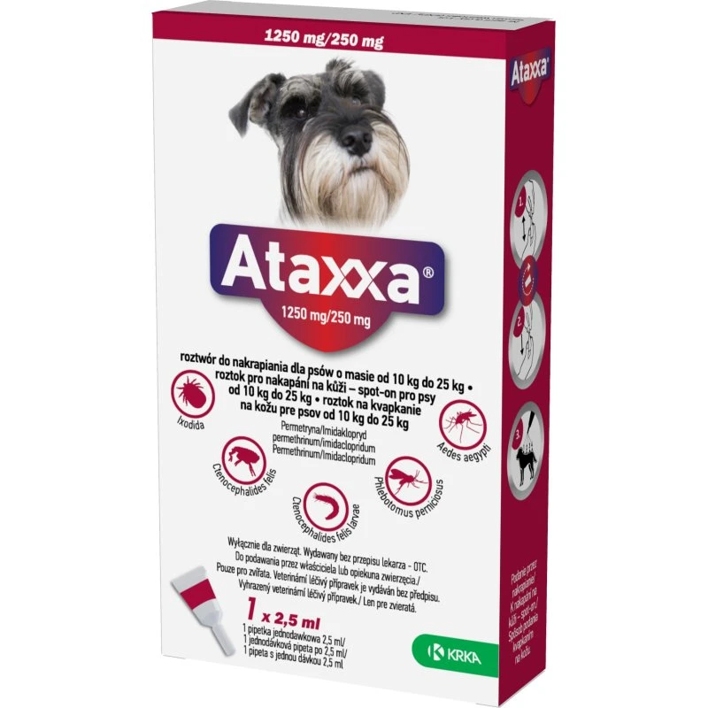 Ataxxa Spot-on dla psów 10-25 kg - 1 x 2,5 ml