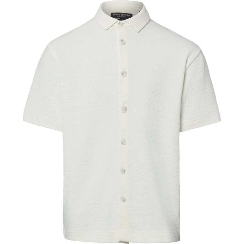 Marc O'Polo Koszula Z Dżerseju Relaxed Fit Biała