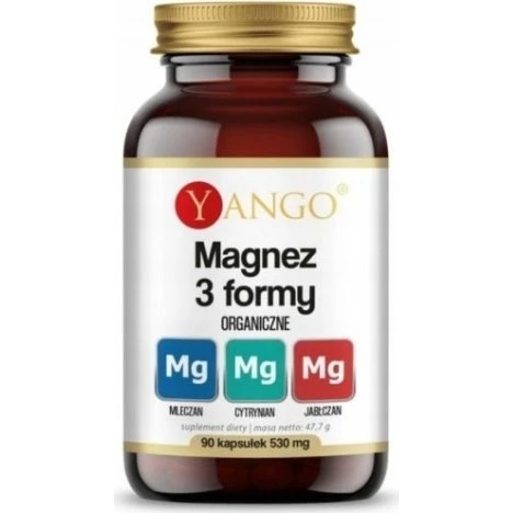 Yango Magnez 3 Formy (Mleczan, Jabłczan, Cytrynian) 90 kapsułek