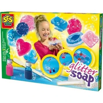 SES Creative – Zestaw na własne mydła z kolorami i brokatem