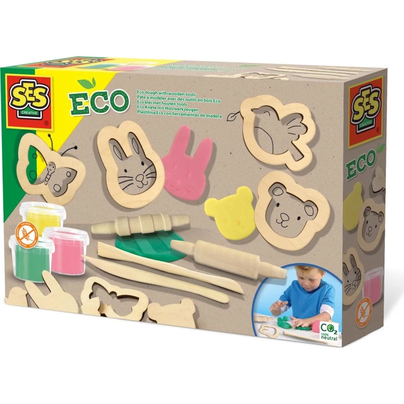 SES Creative Eko Ciasto Masa + Drewniane Akcesoria