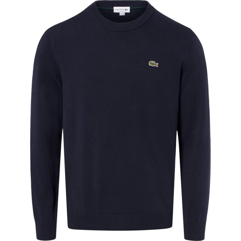 Lacoste Sweter z Cienkiej Dzianiny Męski - Niebieski