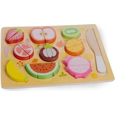 Lena Owoce drewniane do krojenia z magnesami