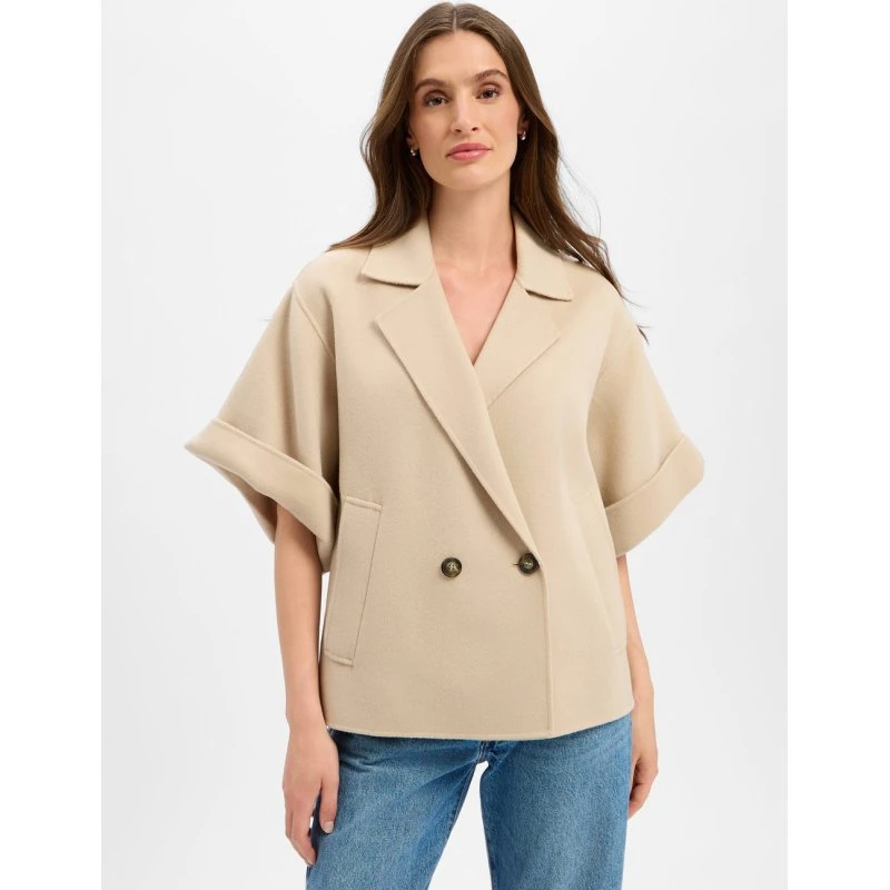Weekend Max Mara Kurtka Neo Wełniana Beige 3/4