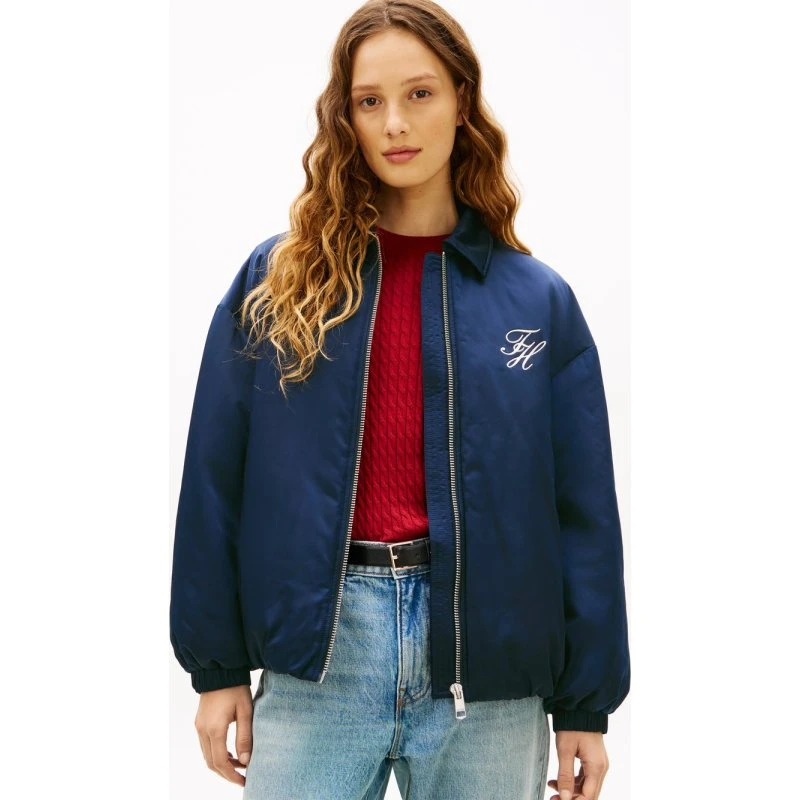 Tommy Hilfiger Kurtka Bomber Damska Niebieska XS