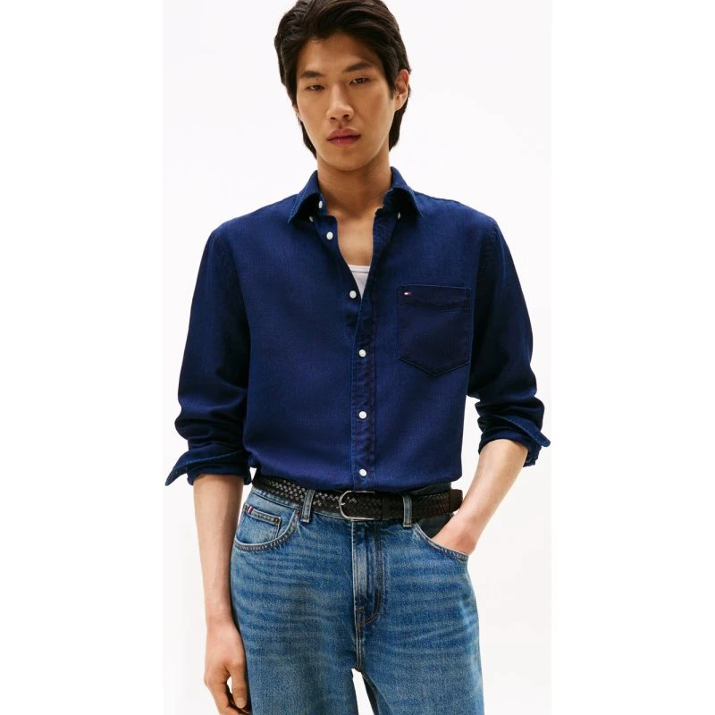 Tommy Hilfiger Koszula Flanelowa Regular Fit Niebieska