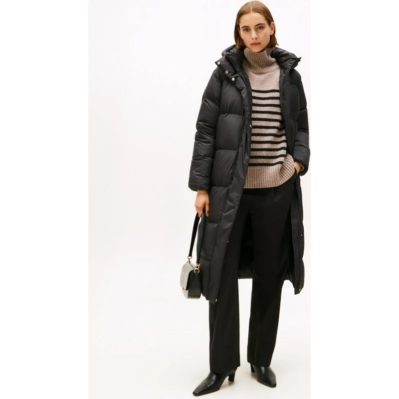 Tommy Hilfiger Płaszcz Puchowy Czarny S
