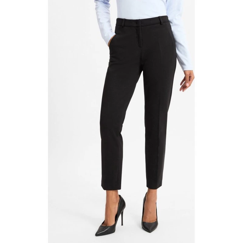 Brax Spodnie Maron Czarny - Chinosy Damskie z Elastanem