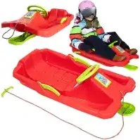 MOLTI Sanki z kierownicą czerwone