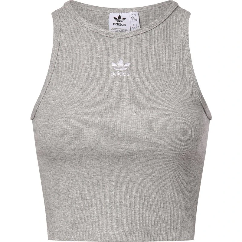 adidas Essentials Ribbed Tank - Koszulka Damska Szara