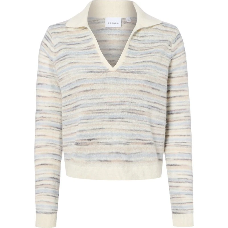 Sweter z dzianiny Alpaka Polo w kolorze niebieskim