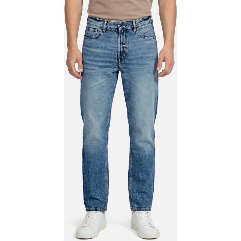 Hugo Dżinsy 838 Relaxed Tapered Fit Niebieskie