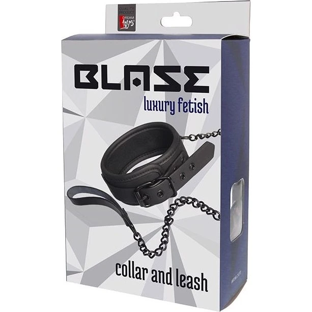 Dream Toys Blaze Collar and Leash Black