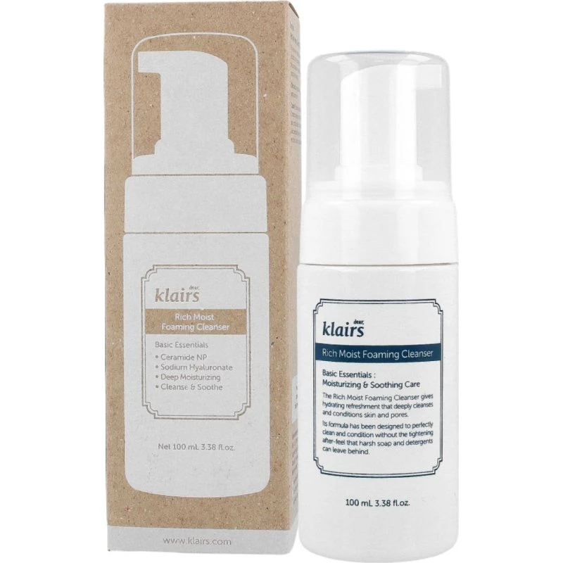 Klairs Rich Moist Foaming Cleanser 100ml - Hipoalergiczna pianka
