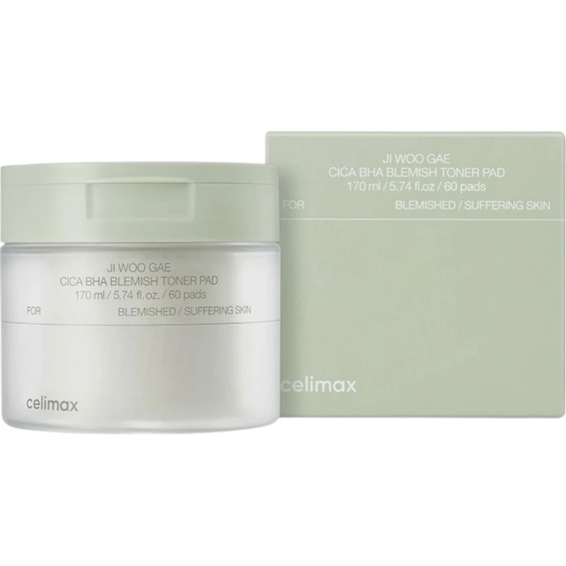 Celimax Ji Woo Gae Cica BHA Blemish Toner Pad, 60 szt.
