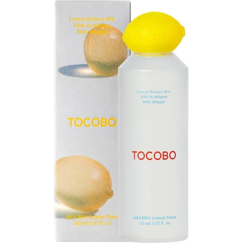 TOCOBO AHA BHA Lemon Toner, 150ml - złuszczający tonik do twarzy