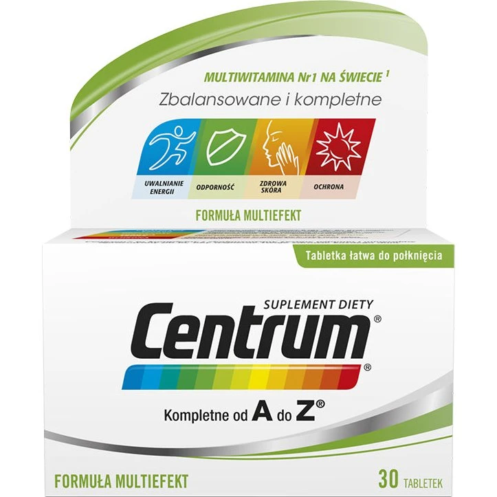 Centrum Kompletne od A do Z - zestaw witamin i minerałów, 30 tabletek