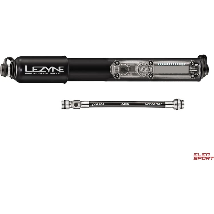 Lezyne Digital Alloy Drive HV M 90psi, czarna, 216mm