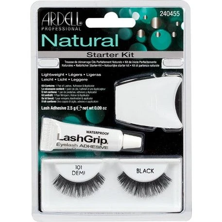 Ardell Natural 101 Zestaw: Rzęsy, Klej 2.5g i Aplikator Black